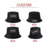 100% cotton custom plain wide brim fisherman caps custom embroidery logo 15 colors black white blank bucket hats