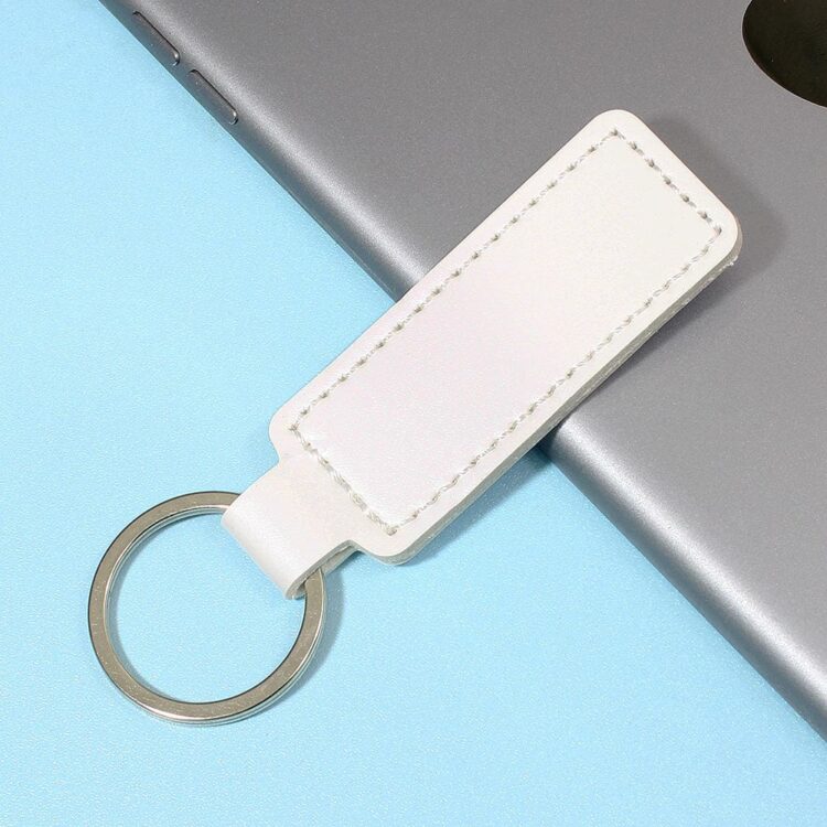 Wholesale fashion cheap genuine luxury custom candy color blank pu leather keychain