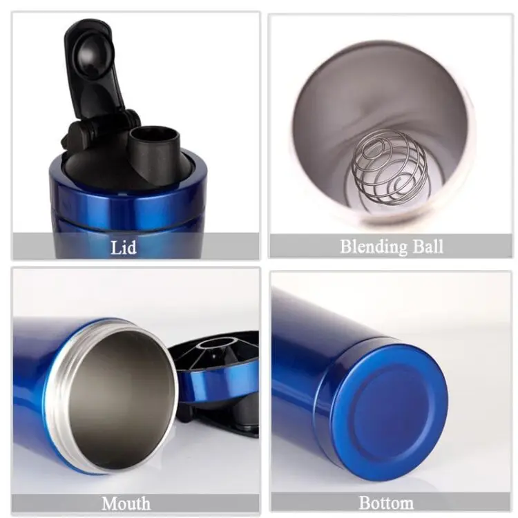 Wholesale 500 ml 750 ml stainless steel shaker bottle gym sport protein metal shaker water bottle