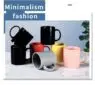 Wholesale custom blank porcelain mugs cups plain white black ceramic sublimation coffee cups mugs with logo