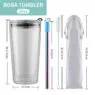 Disposal glass clear custom smoothies cups with lid and straw with logo