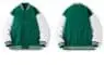 Street wear blank baseball jacket truckers letterman baseball custom leather varsity jacket