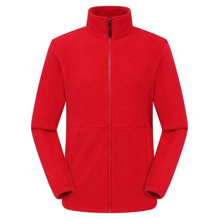 Oem outdoor work wear company uniform winter custom logo mens reversible polar fleece jacket