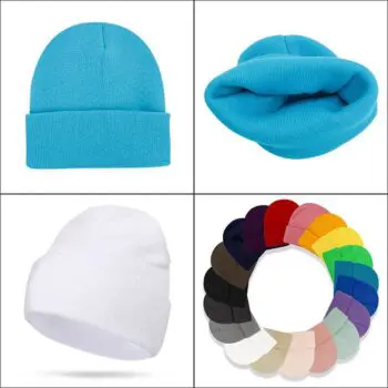 Candy 60 colors beanies manufacturer custom logo embroidery winter knit hats beanie
