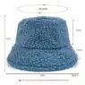 Factory direct selling solid color lamb wool warm keep winter bucket hat caps for men women