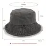 Vintage denim bucket hat manufacturer jeans distressed bucket hats