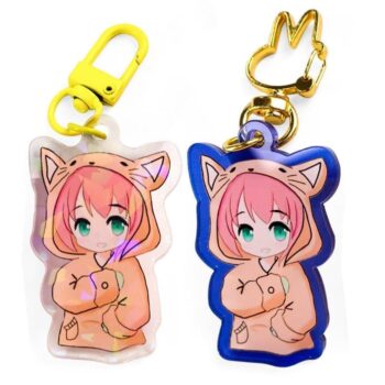 Wholesale cute kawaii anime double sided acrylic transparent keychain charm custom acrylic key rings