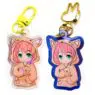 Wholesale cute kawaii anime double sided acrylic transparent keychain charm custom acrylic key rings