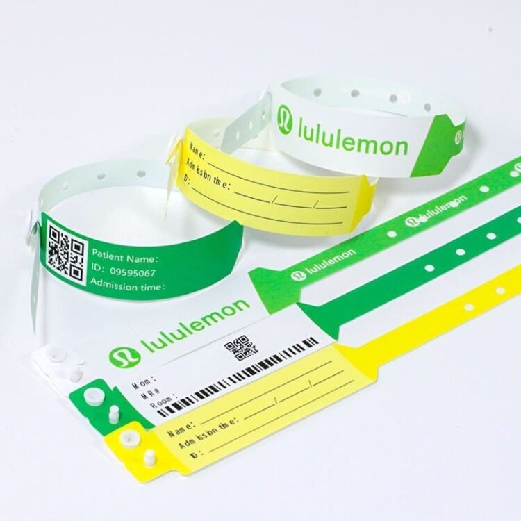 Promotion customized printing logo serial number qr code wristbands vinyl soft disposable plastic wristbands for events hospital