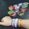 Hot selling led luminous silicone national flag bracelet for sports events
