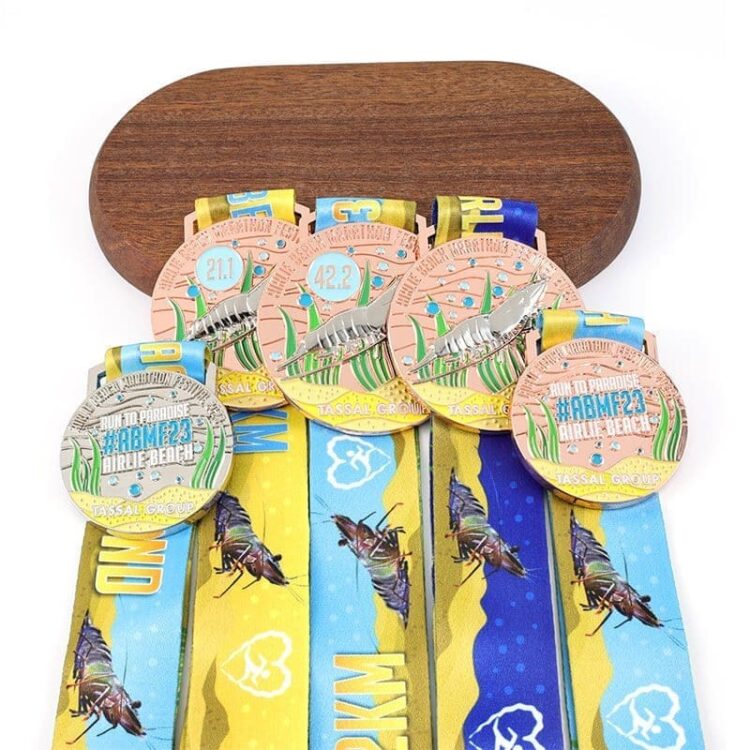 Manufacturer free design custom synchronized swimming kids club metal medals sports ocean medals