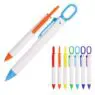 Novelty 3 in 1 multiuse ball pen promotional custom logo pen with keychain and phone stand click ball pen