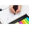 Wholesale pu leather clipboard with sticky notes self-stick note pad hardcover memo pad with pen holder