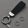 Customized promotional car leather keychain pu leather keyring for man gifr