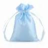 Customized logo satin fabric drawstring gift bag silk fabric candy gift bag smooth feeling gift bag with ribbon