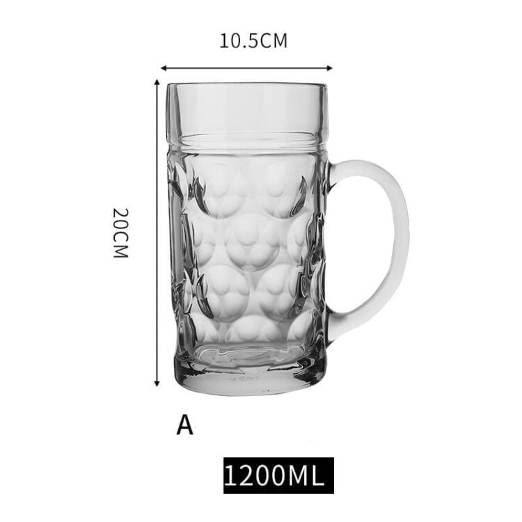 Beer mugs wholesale 500ml 24oz high white quality beer glass mugs with handle beer steins and soft drinks