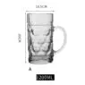 Beer mugs wholesale 500ml 24oz high white quality beer glass mugs with handle beer steins and soft drinks