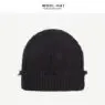 105g wholesale custom logo stylish solid blank gorro punto knitted hole bonnet tricot distress knit beanie hat