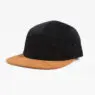 Unstructured 5 panel suede camper hat corduroy flat bill camp cap for outdoor