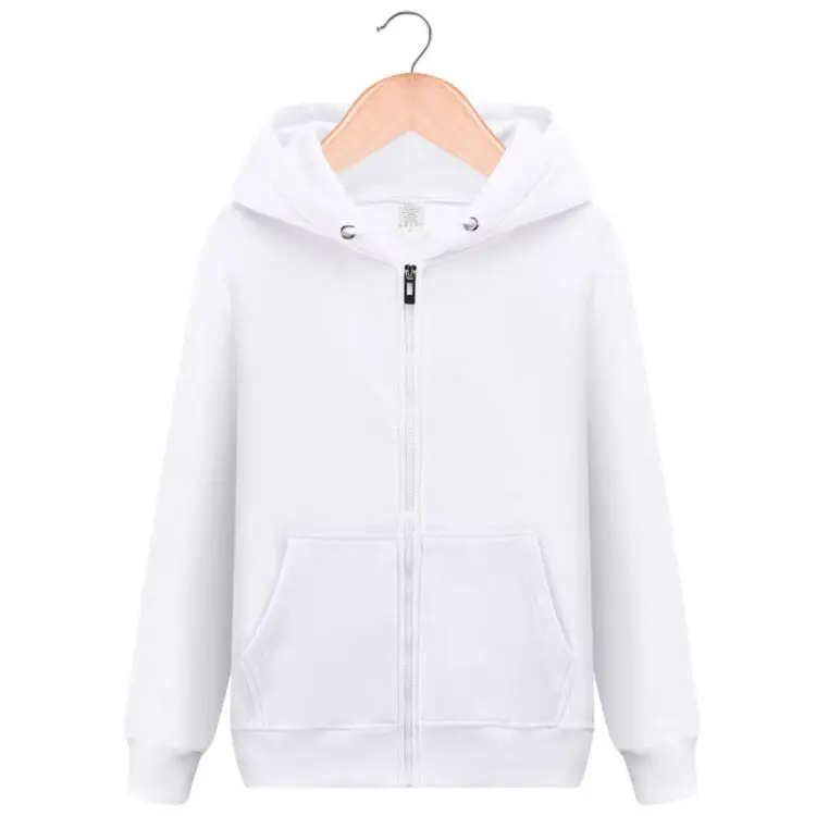 100% cotton brown blank joggers suits set zipper white fleece bulk unisex hoodies custom logo mens zip up hoodies
