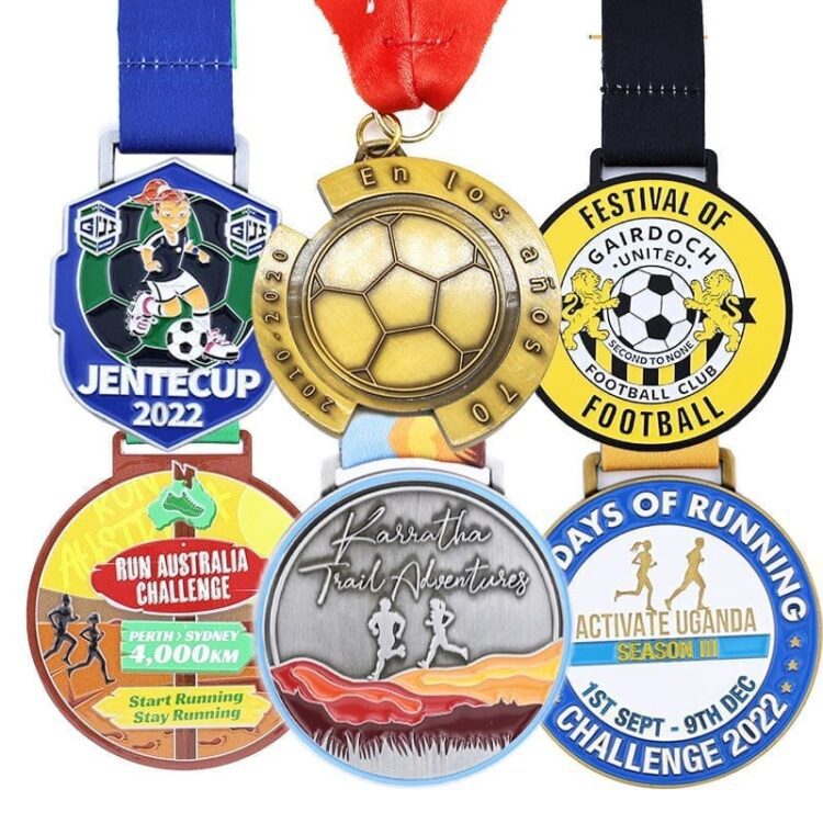 Factory price medal manufacturer design custom metal marathon running finish soccer football sport award medals