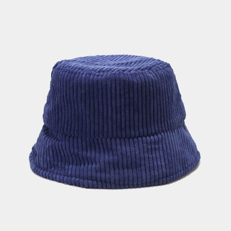 Wholesale solid color fashion fisherman hats for women keep warm bucket hat design vintage adult corduroy winter hats