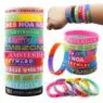 Custom festival any logo fabric wrist band with remote controlled party led bracelet personalized silicone wristbands for events