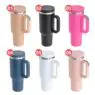 Custom 40oz travel coffee mug 40 oz stainless steel insulated vacuum tumblers with handle and straw