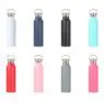 Colorful oem stainless steel drinking bottle thermal vacuum flask tea thermos water bottles with bamboo lid