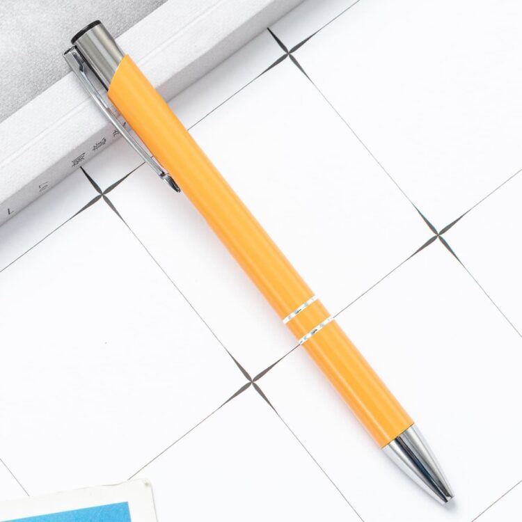 High quality business personalized black gift engraving promotion click metal custom ballpoint pen with laser logo