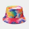 Wholesale fashion tie dye bucket hat outdoor fisherman hat double-sided wearing designed adult reversible bucket hat cap