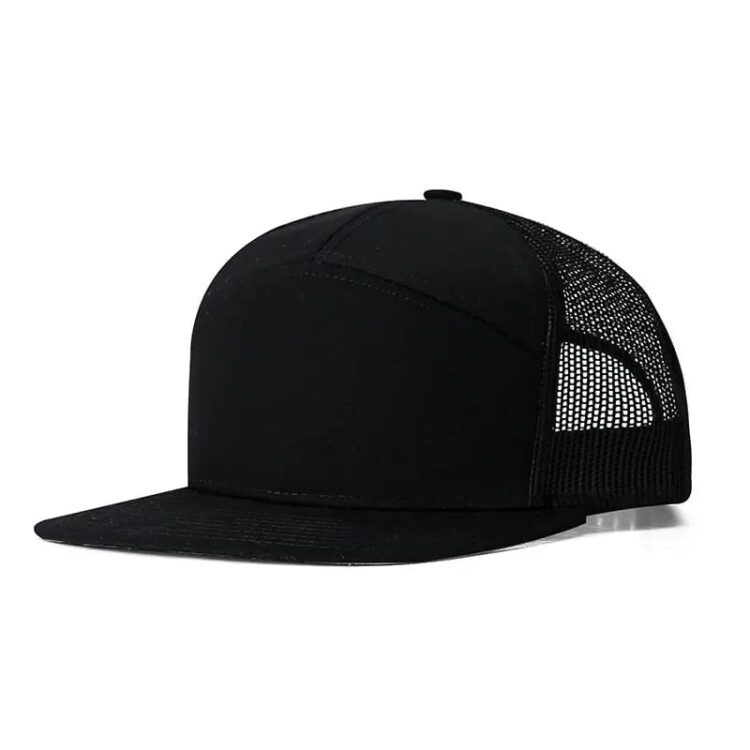 Customized logo richardson 168 cotton trucker hat breathable 7 panel flat brim baseball cap wholesale