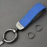 Customized promotional car leather keychain pu leather keyring for man gifr