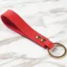 Wholesale logo custom handmade plain keyholder metal rivet car leather keychain promotional gift leather keychain custom keyring