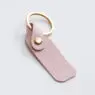 Custom logo ear-shaped blank pu leather keychain personalized pendant car key chain keyring gift for best friend valentine's day