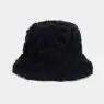 Wholesale autumn winter vintage pineapple faux fur fisherman hat cap female warm plush fluffy fuzzy bucket hat for woman
