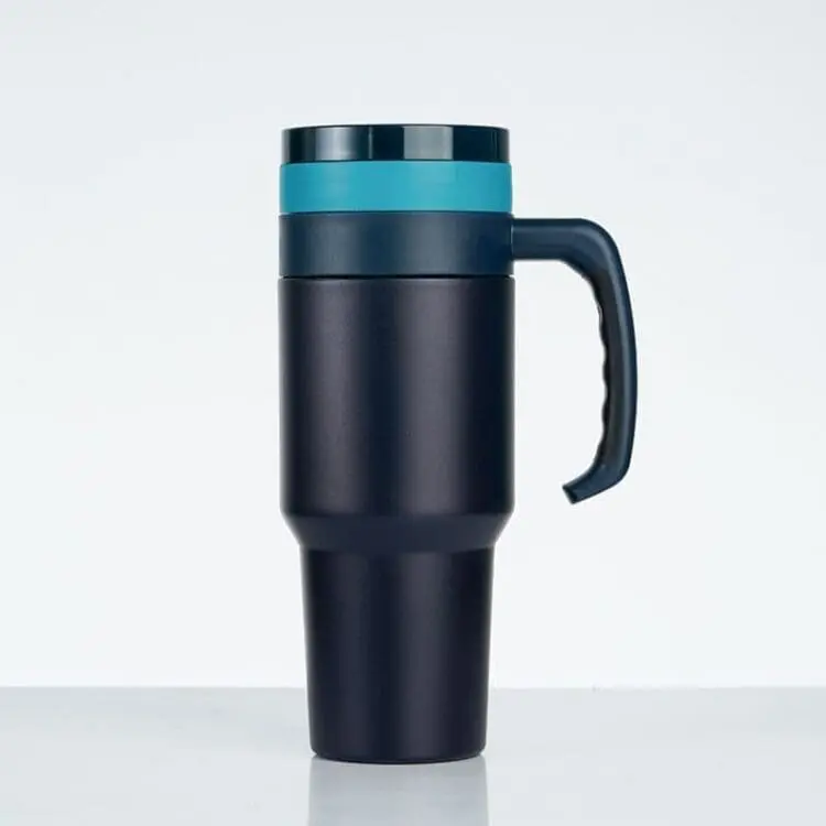 Wholesale custom 40 oz double wall insulated stainless steel coffee tumbler 30oz 40oz outdoor travel mugs with handle