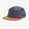 Unstructured 5 panel suede camper hat corduroy flat bill camp cap for outdoor