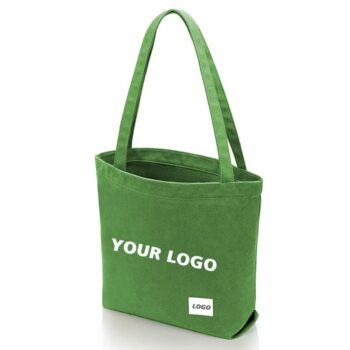 Custom printed logo woman large cotton canvas tote bag luxury fabric own design reusable shopping bag with pocket and zipper