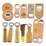 High quality wholesale customized logo wood nutcracker opener rustic opener wood keychain