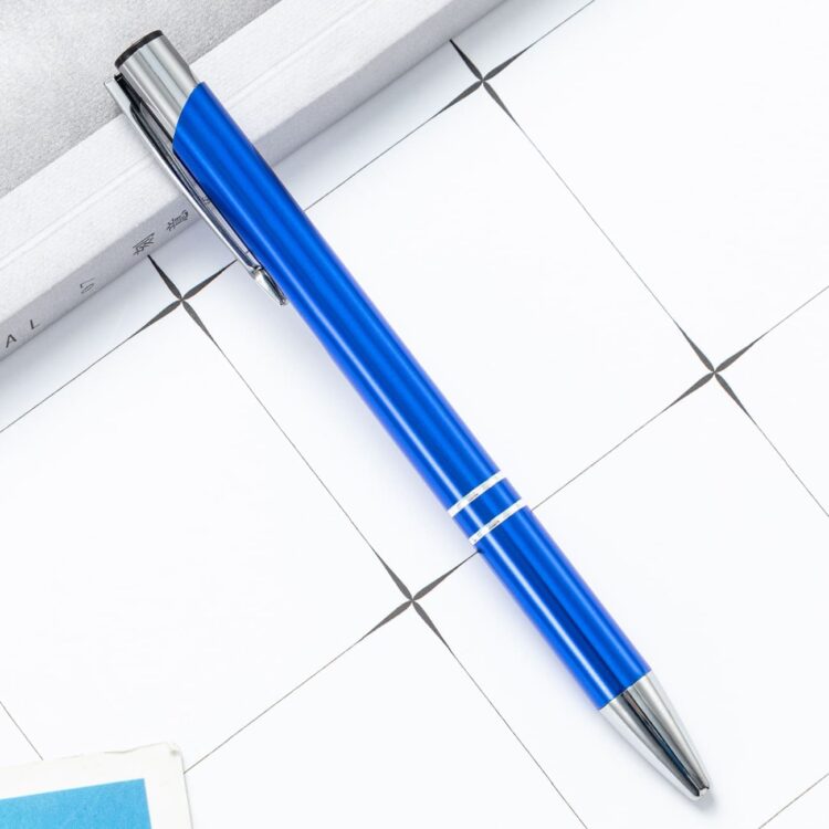 High quality business personalized black gift engraving promotion click metal custom ballpoint pen with laser logo