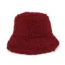 Winter lamb cashmere basin hat wholesale cross border warm bucket hat solid lamb hair bucket hat