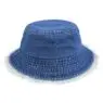 Vintage denim bucket hat manufacturer jeans distressed bucket hats