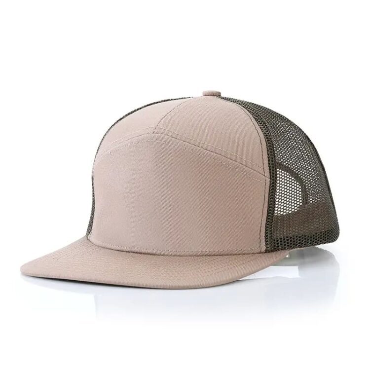 Customized logo richardson 168 cotton trucker hat breathable 7 panel flat brim baseball cap wholesale