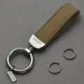 Customized promotional car leather keychain pu leather keyring for man gifr