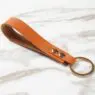 Wholesale logo custom handmade plain keyholder metal rivet car leather keychain promotional gift leather keychain custom keyring