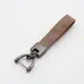 Customizable car key chain luxury genuine leather keychain pure color buckle key ring car accessories gift car keychain