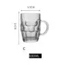Beer mugs wholesale 500ml 24oz high white quality beer glass mugs with handle beer steins and soft drinks