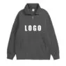 400gsm custom sherpa hoodie men turn down collar 1/4 half zipper sweatshirt blank street wear fleece unisex quarter zip pullover