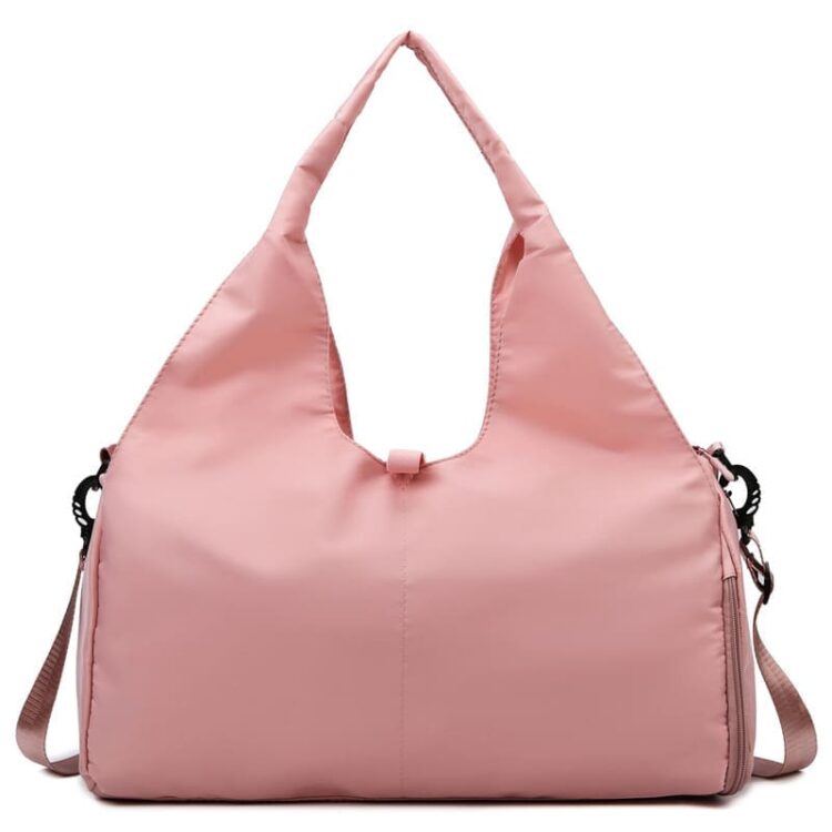 Wet pocket and shoes compartment women dry wet separate storage sports tote yoga bag travel duffel gym bag